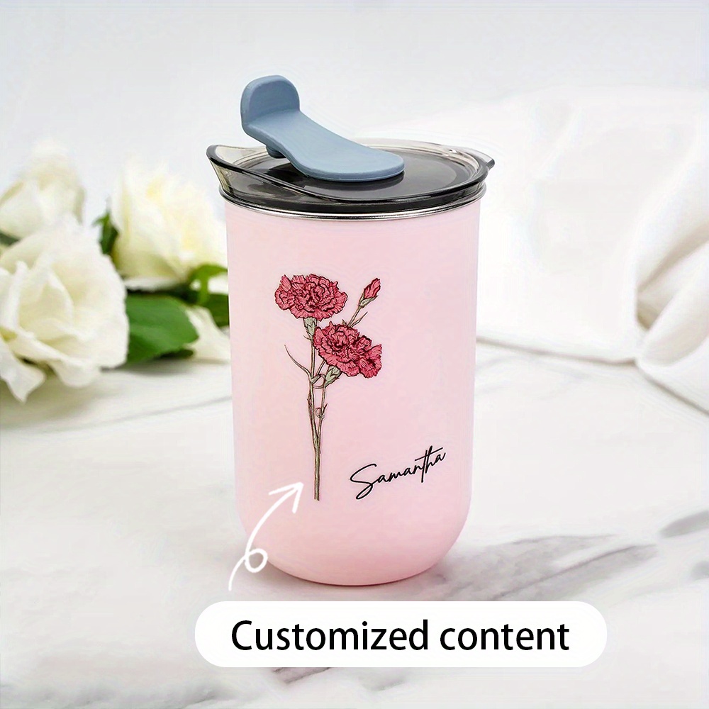 Coffee Equipment Eu - 맞춤형 탄생화 커피 텀블러, 맞춤 이름