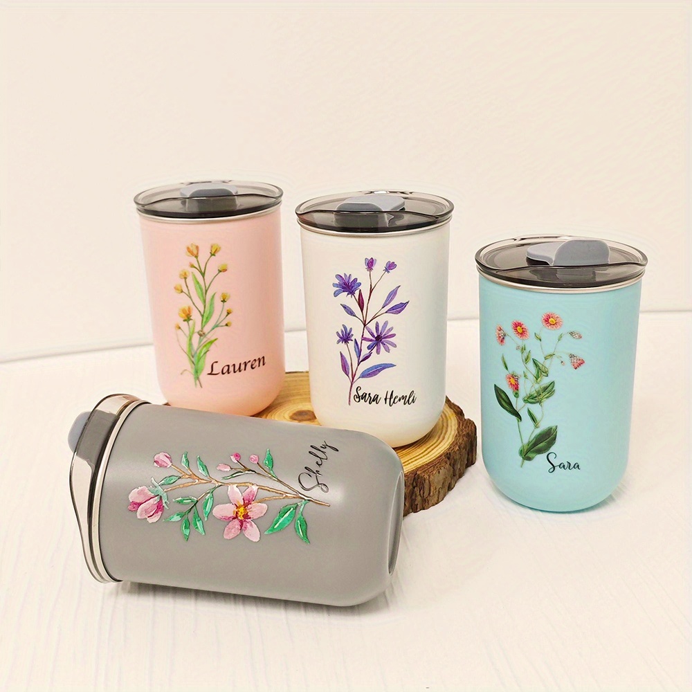 맞춤형 태어닝 플라워 스테인리스 스틸 텀블러(플립 뚜껑 - Coffee Equipment Eu 리뷰 및 가격