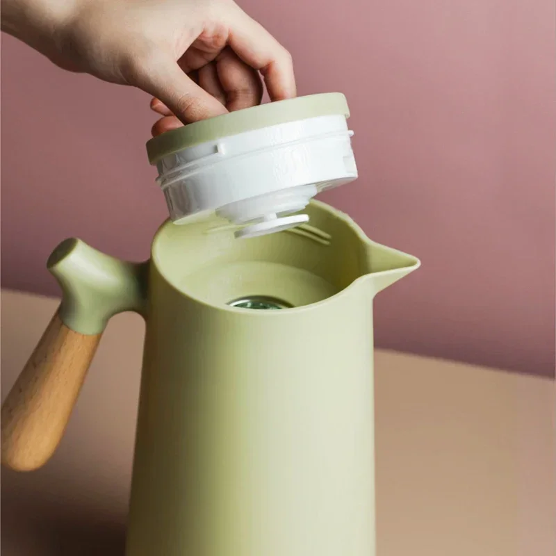 대용량 보온 주전자 나무 손잡이 가정용 온수병 보온 커 - Coffee Equipment Eu 리뷰 및 가격