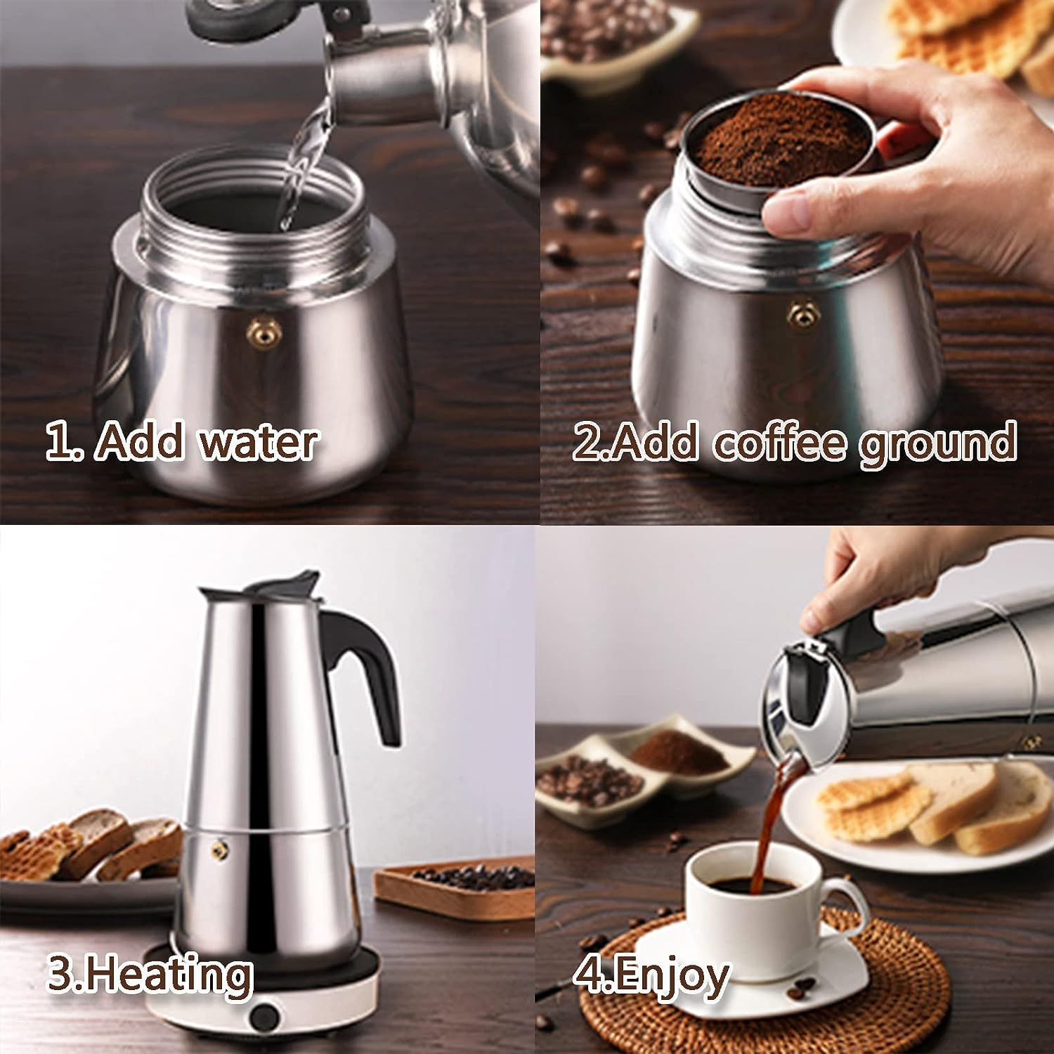 모카 포트 카페 머신, 에스프레소 컵 커피 메이커, 라 - Coffee Vending Equipment 리뷰 및 가격