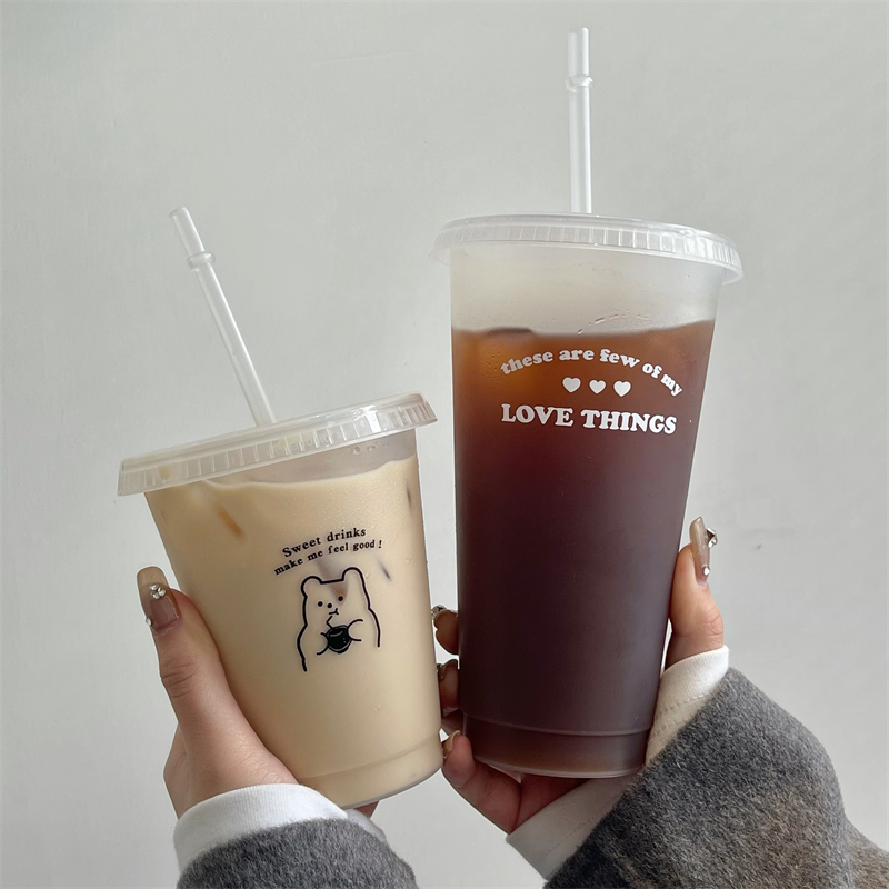 커피 주스 차를위한 Kawaii 물병 밀짚 뚜껑이있는  - Coffee Equipment Eu 리뷰 및 가격